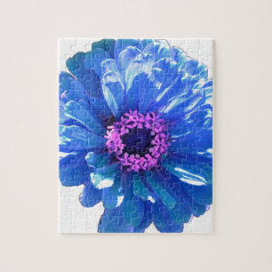 Puzzle Bleu marguerite bleu photo florale