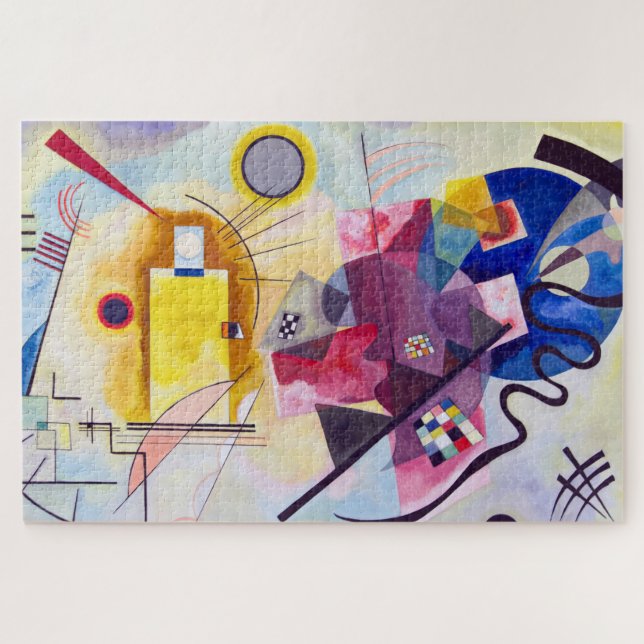 Puzzle Bleu rouge jaune, Kandinsky astucieux (Horizontal)