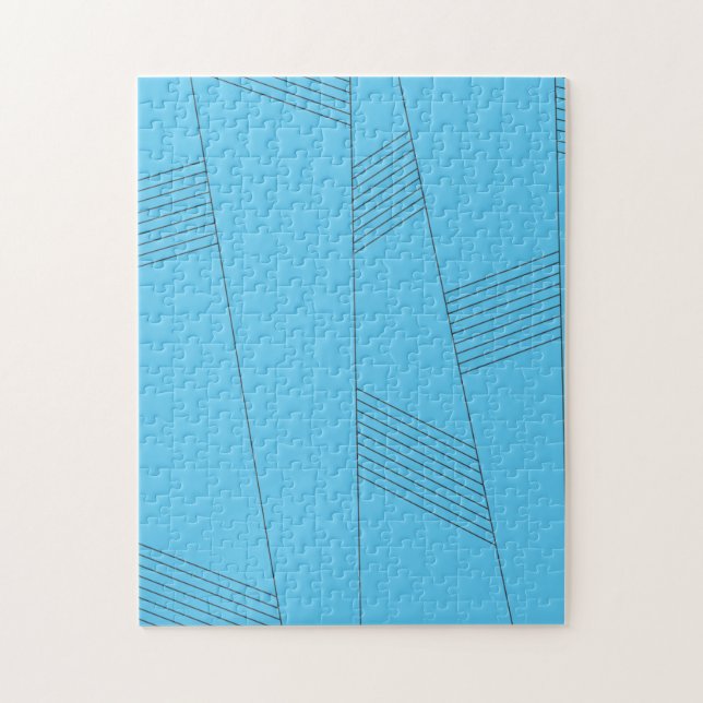 Puzzle Bleu, simple, élégant, abstrait motif (Vertical)