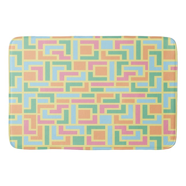Puzzle Blocks Bath Mat Badematte (Vorderseite)