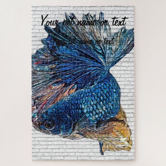 Puzzle Blue Betta Splendens, Poisson Siamais - Bric (Vertical)