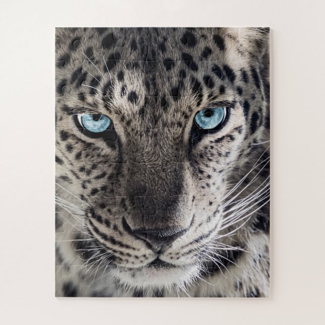 Puzzle Blue Eyed Leopard (Vertical)