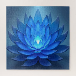 Puzzle Blue Lotus Flower Spirituel Zen Art