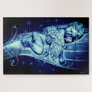 Puzzle Blue Musical Angel