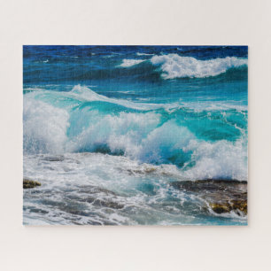 Puzzle Blue Ocean Waves & Rocks, Famille