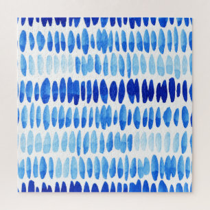 Puzzle Blue Raindrops : Aquarelle sans couleur Abstrait