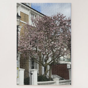 Puzzle Blue Sky and Cherry Blossoms, Chelsea, London UK