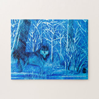Puzzle Blue Wolf