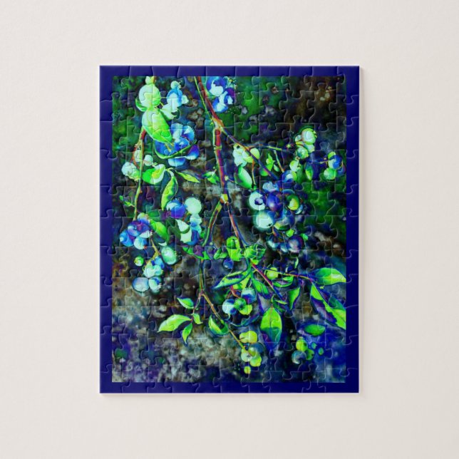 Puzzle Blueberry - teinte verte (Vertical)