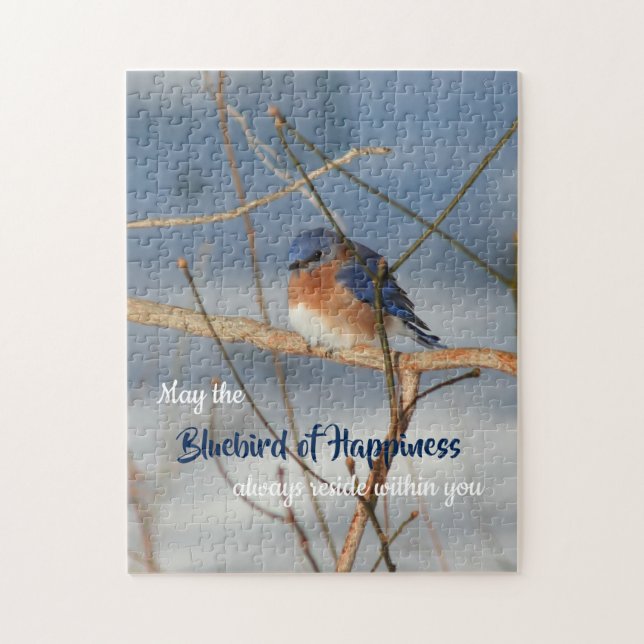 Puzzle Bluebird Of Happiness Inspiration  (Vertical)