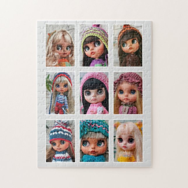 Puzzle blythe poupées photos sac fourre-tout d'impression (Vertical)
