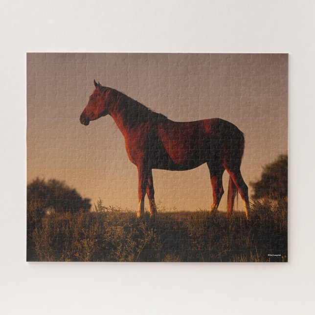 Puzzle Bob Langrish | Arabe debout Au Coucher Du Soleil (Horizontal)