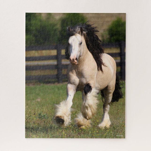 Puzzle Bob Langrish Champagne Couleur Gypsy Vanner Runnin (Vertical)