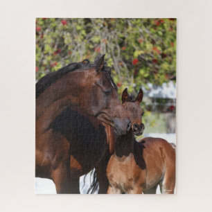 Puzzle Bob Langrish Debout arabe de jument et de poulai
