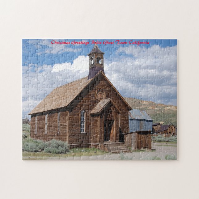 Puzzle Bodie Ghost Town California. voeux de Noël (Horizontal)