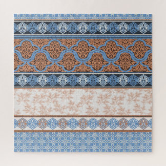 Puzzle Boho Floral Stripes : Ethnic Seamless Collection