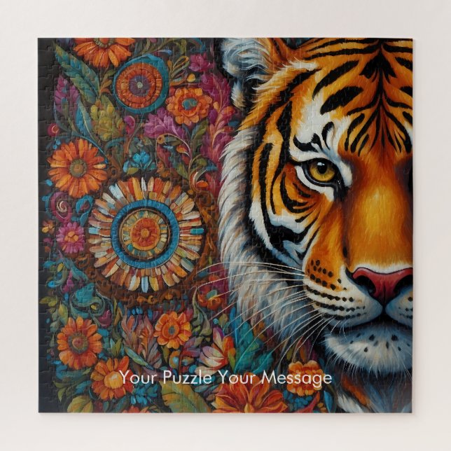 Puzzle Boho Tiger Mandala (Vertical)