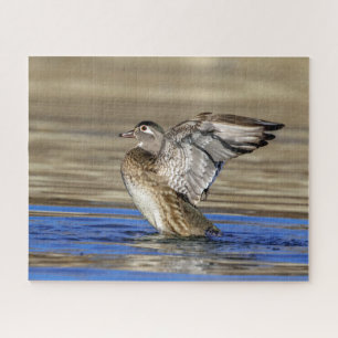 Puzzle Bois Canard battant ses ailes
