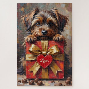 Puzzle Boîte de chocolats de la Saint-Valentin pour chien