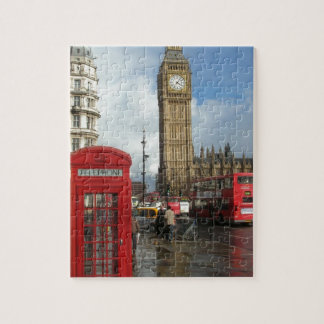Puzzle Boîte de téléphone de Londres et Big Ben (St.K)