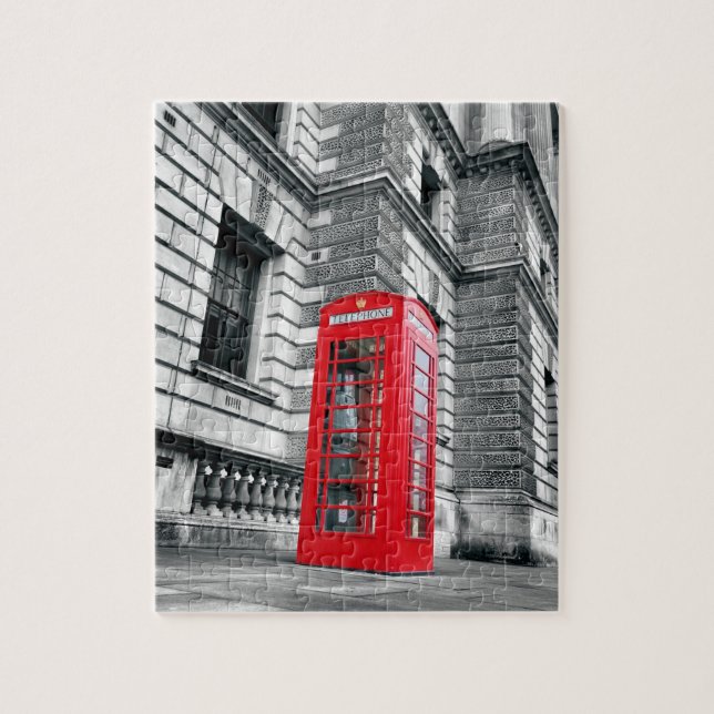 Puzzle Boîte rouge de téléphone de Londres - 8x10 - 110 (Vertical)