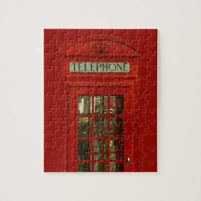 Puzzle Boîte téléphonique rouge vintage (Vertical)