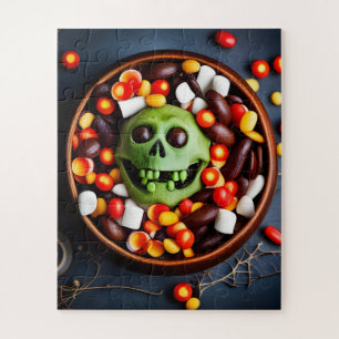 Puzzle Bol de bonbons effrayants pour Halloween