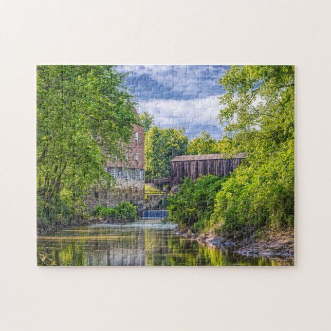 Puzzle Bollinger Mill Et Burfordville Couvert Bridge (Horizontal)