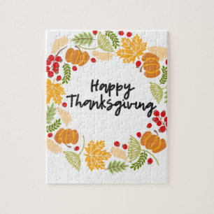 Puzzle BON THANKSGIVING, guirlande de thanksgiving,