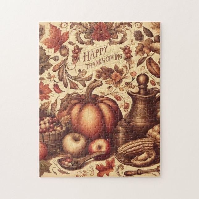 Puzzle Bon thanksgiving vintage/classique (Vertical)