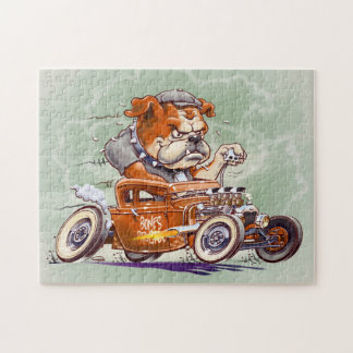 Puzzle Bones Brigade - Bulldog in Hot Rod - Dessin