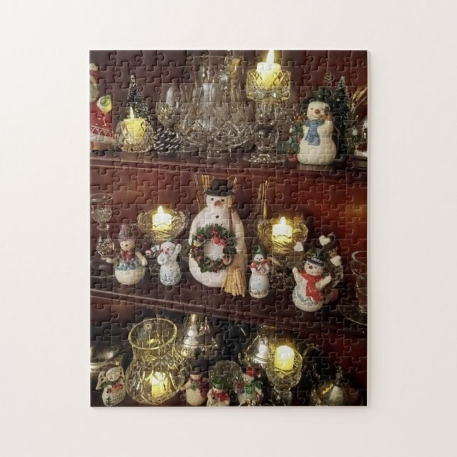 Puzzle Bonhomme de neige de Noël FUN  Photo   (Vertical)