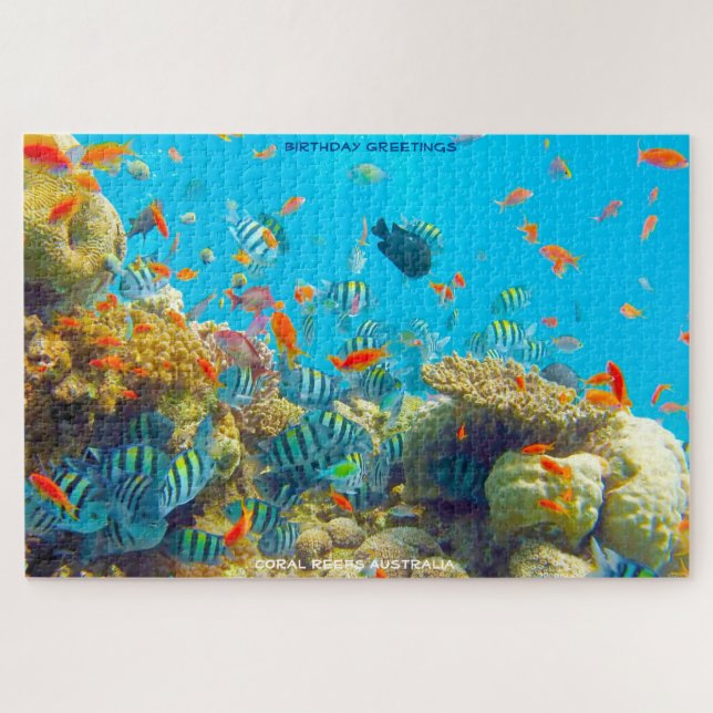 Puzzle Bonjour Anniversaire Coral Reef Australie (Horizontal)