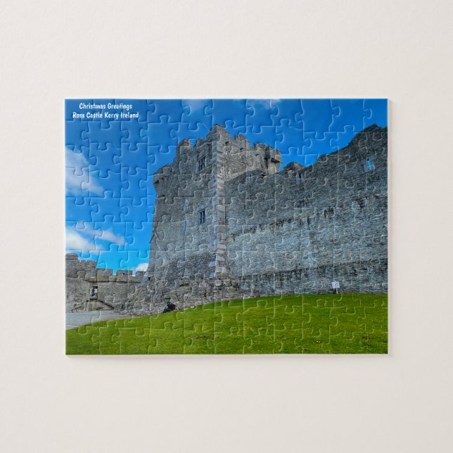 Puzzle Bonjour Noël Ross Castle Kerry Irlande (Horizontal)