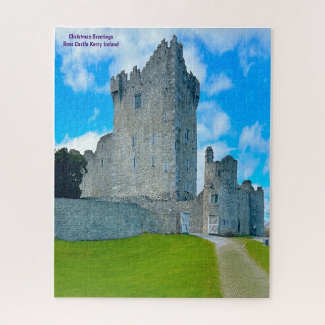 Puzzle Bonjour Noël Ross Castle Kerry Irlande Jig (Vertical)