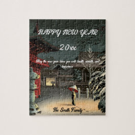Puzzle Bonne année avec la neige de Koitsu au Sanctuaire 