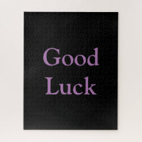 Bonne Chance ou Vos Mots Violet et Noir
