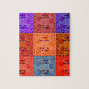 Puzzle Bonne journée et meilleur Night Pop Art Imprimer