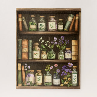 Puzzle Bookshelves and Herbals