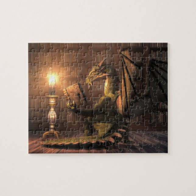 Puzzle Bookwyrm (Horizontal)