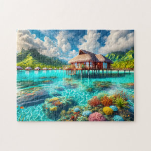 Puzzle Bora Bora Bungalow Tropical Sur L'Eau