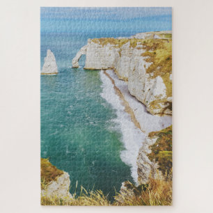 Puzzle Bord de mer avec falaise de pierre blanche