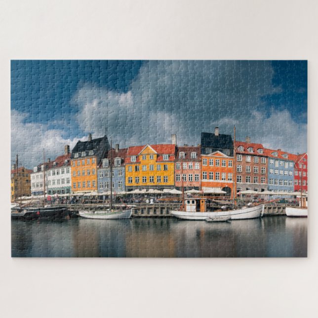 Puzzle Bord de mer coloré Nyhavn Copenhague Danemark (Horizontal)