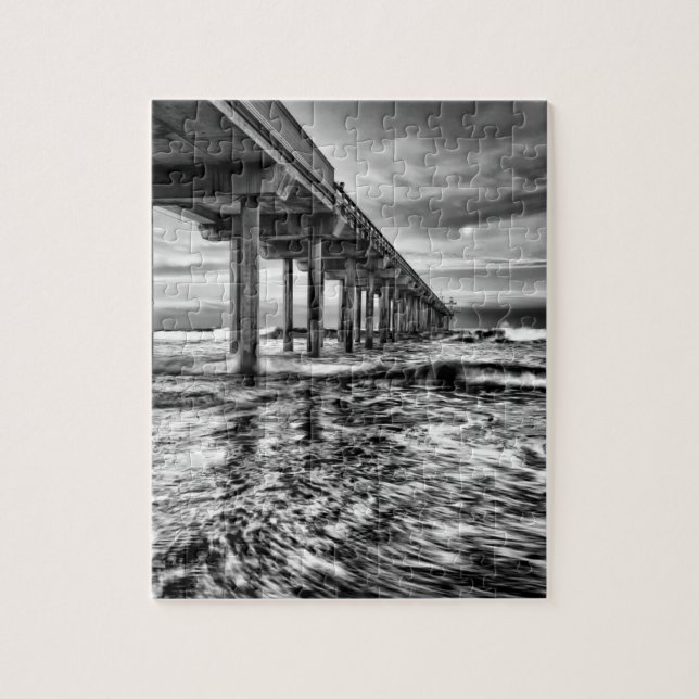 Puzzle Bord d'eau du B&W à l'aube, Californie (Vertical)