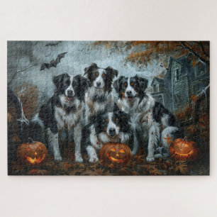 Puzzle Border Collie Nuit d'Halloween Délice Canin