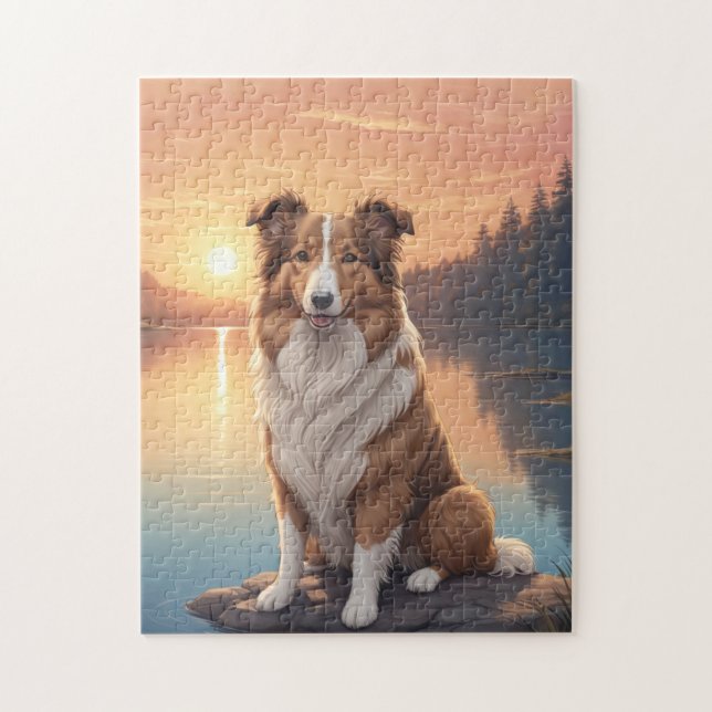Puzzle Border Collie rouge (Vertical)