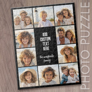 Puzzle Bordure de collage photo 10 - Blocs de texte centr