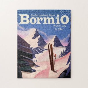 Puzzle Bormio,Sondrio, Région Lombardie, Italie affiche s