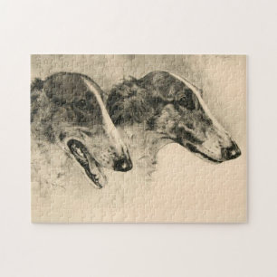 Puzzle Borzoi Pair