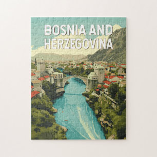 Puzzle Bosnie-Herzégovine Illustration Art Voyage